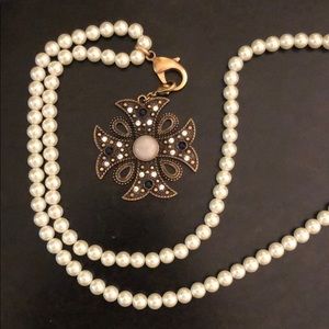 Pearl long necklace